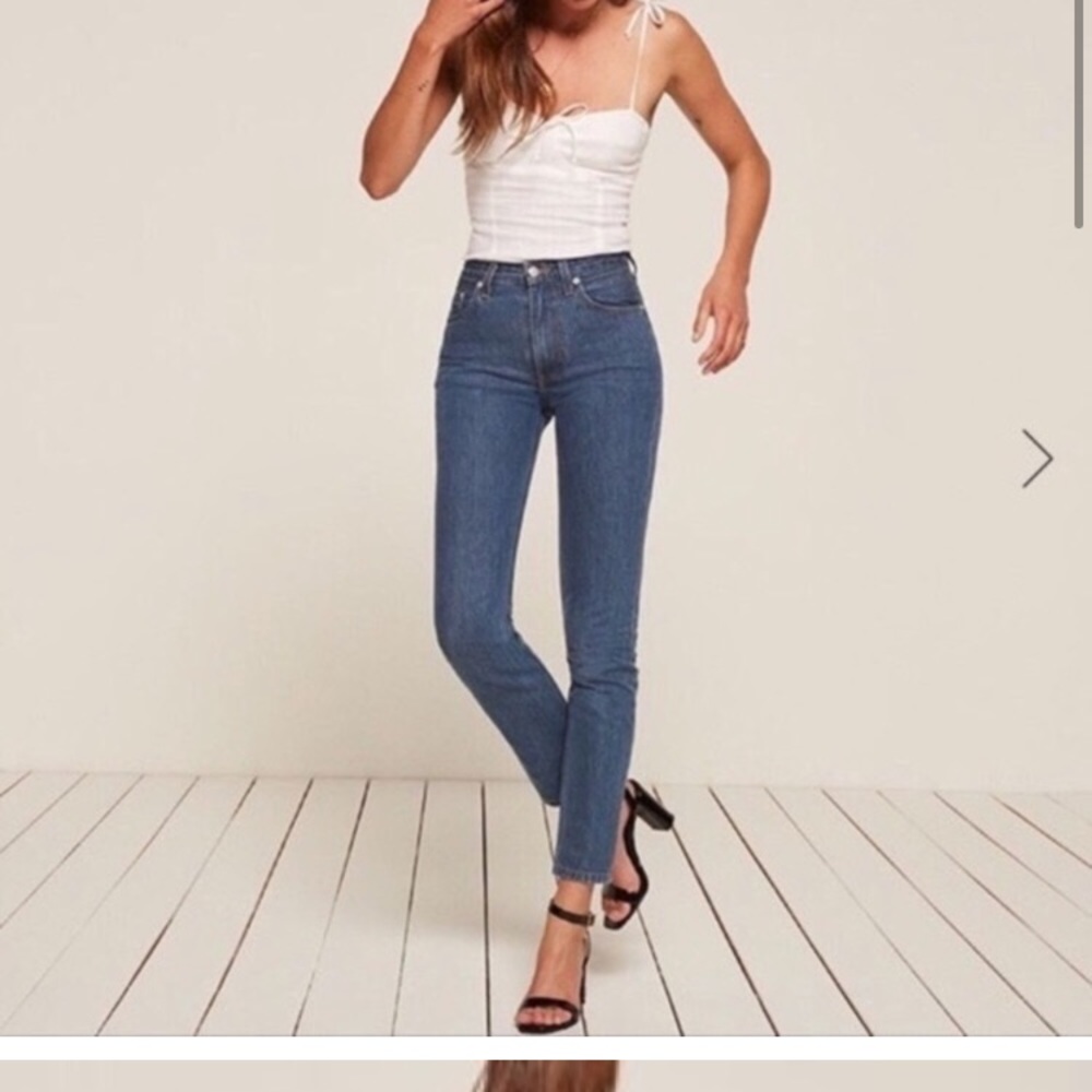 Reformation cigarette jeans high rise excellent condition
